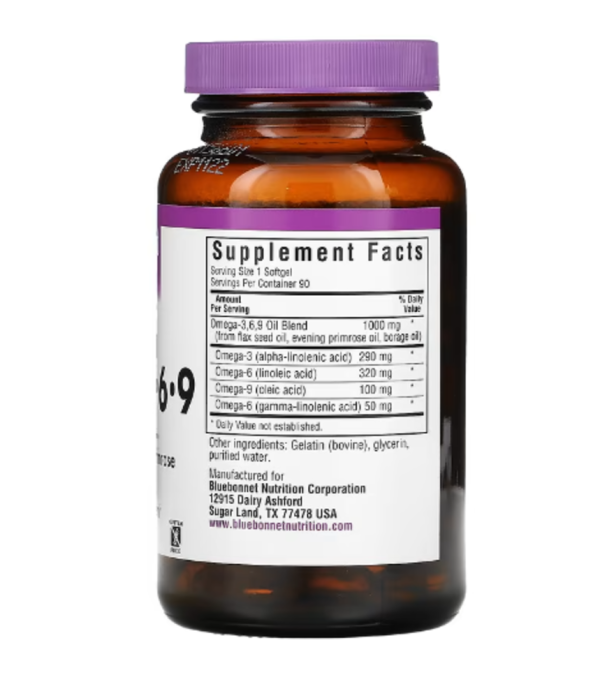 Bluebonnet Nutrition, Plant-Based Omega-3-6-9, 90 Softgels