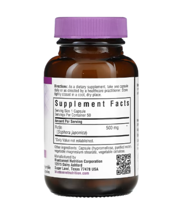 Bluebonnet Nutrition, Rutin, 500 mg, 50 Vegetable Capsules