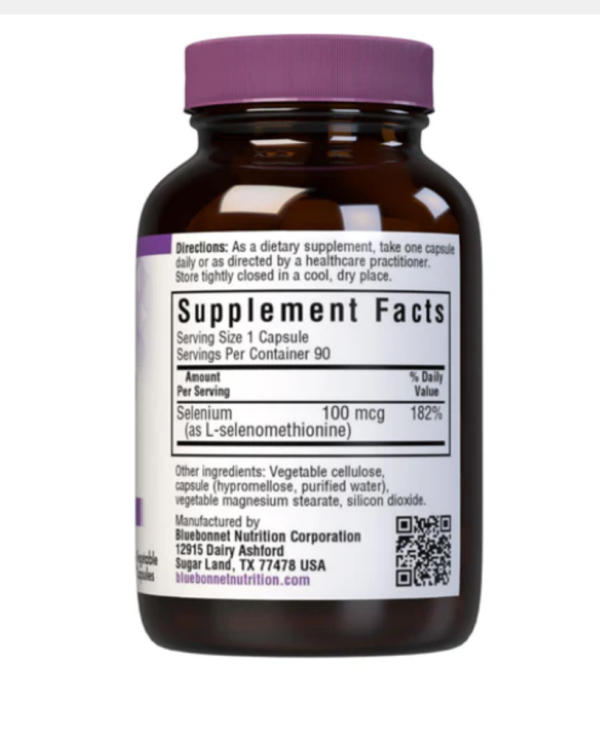 Bluebonnet Nutrition, Selenium, 100 mcg, 90 Vegetable Capsules