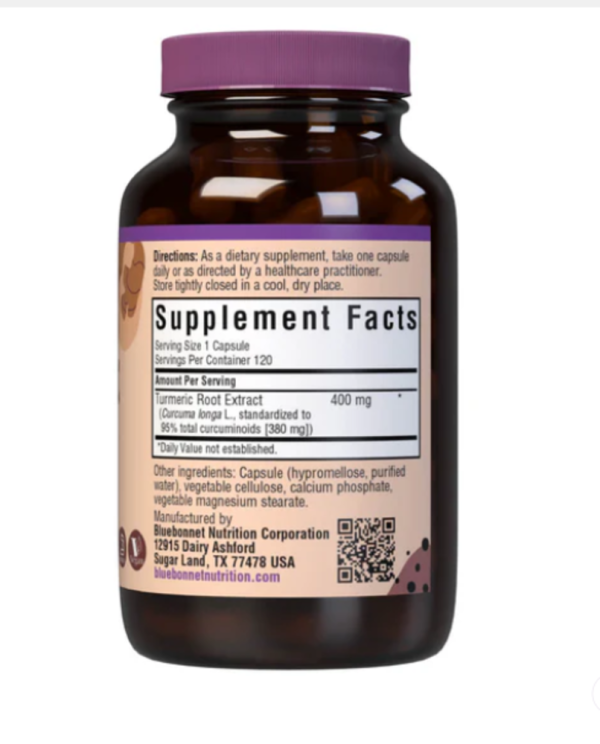Bluebonnet Nutrition, Standardized Turmeric Root Extract, 120 Veggie Caps