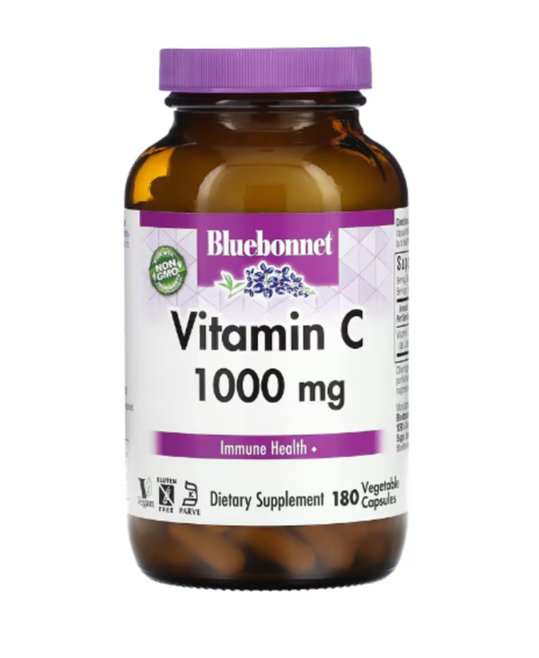 Bluebonnet Nutrition, Vitamin C, 1,000 mg, 180 Vegetable Capsules