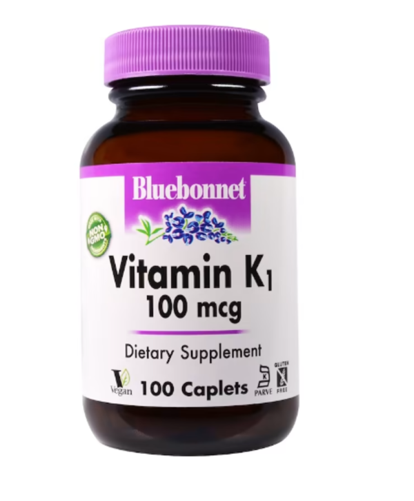 Bluebonnet Nutrition, Vitamin K1, 100 mcg, 100 Caplets