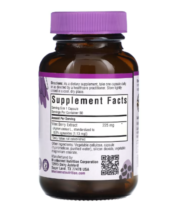 Bluebonnet Nutrition, Vitex Berry Extract, 60 Vegetable Capsules