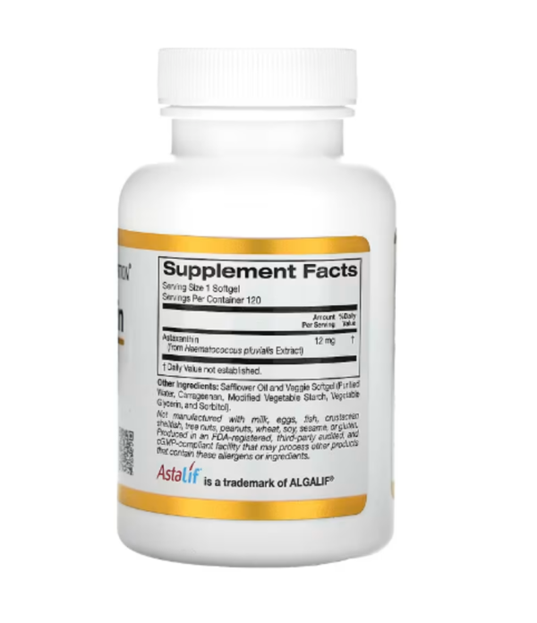 California Gold Nutrition, Astaxanthin, Astalif Pure Icelandic, 12 mg, 120 Veggie Softgels