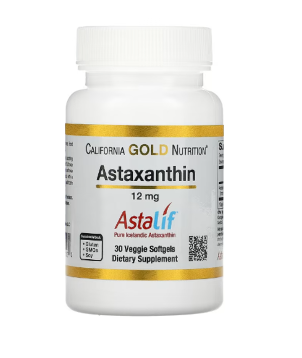 California Gold Nutrition, Astaxanthin, Astalif Pure Icelandic, 12 mg, 30 Veggie Softgels