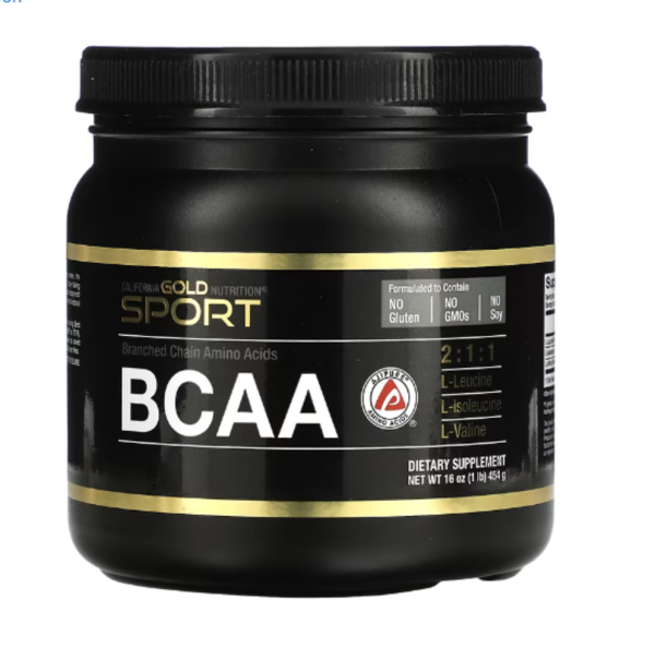 California Gold Nutrition, BCAA Powder, AjiPure, Branched Chain Amino Acids, 16 oz (454 g)