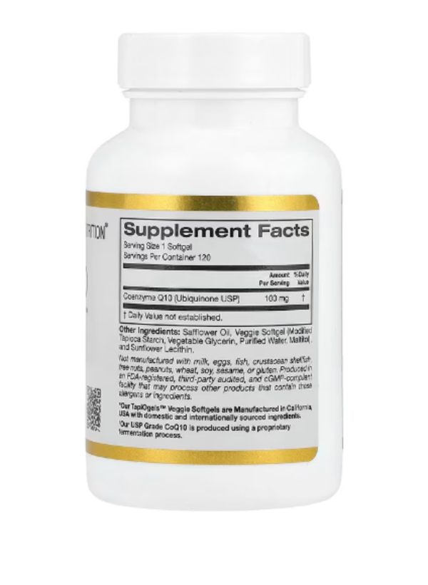 California Gold Nutrition, CoQ10, 100 mg, 120 Veggie Softgels