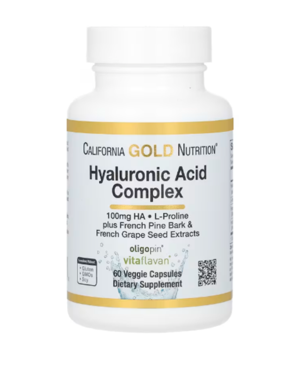 California Gold Nutrition, Hyaluronic Acid Complex, 60 Veggie Capsules