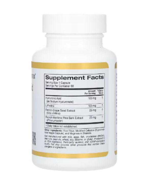 California Gold Nutrition, Hyaluronic Acid Complex, 60 Veggie Capsules