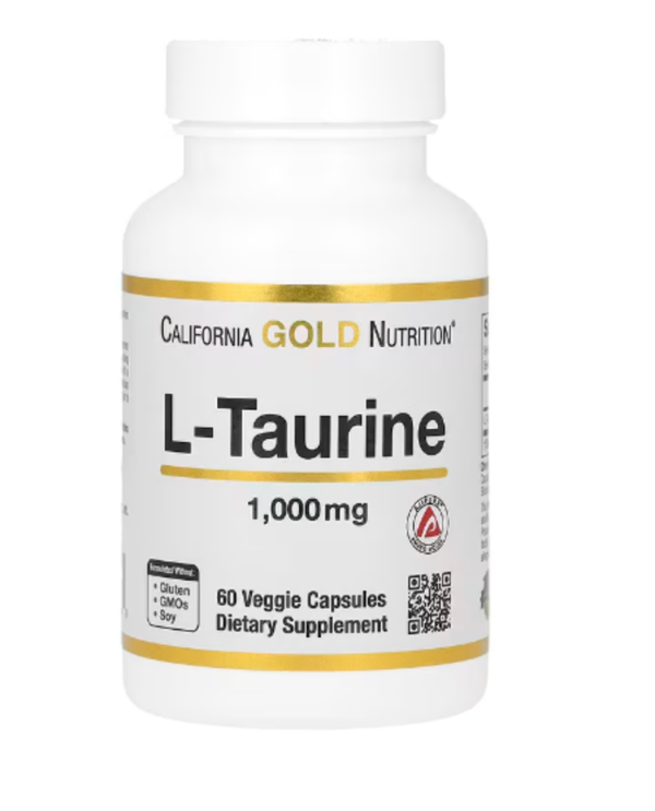 California Gold Nutrition, L-Taurine, 1,000 mg, 60 Veggie Capsules