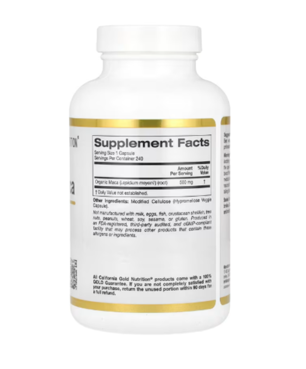 California Gold Nutrition, Peruvian Maca, 500 mg, 240 Veggie Caps