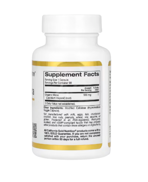 California Gold Nutrition, Peruvian Maca, 500 mg, 90 Veggie Capsules