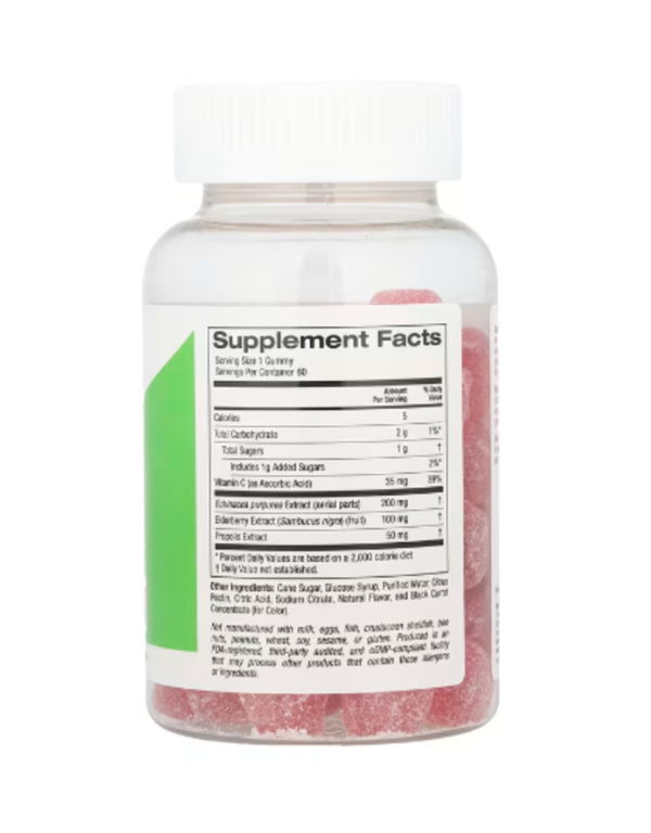California Gold Nutrition, Propolis & Echinacea For Children, No Gelatin, Natural Raspberry, 60 Vegetarian Gummies