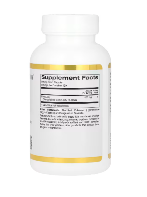 California Gold Nutrition, Royal Jelly, 500 mg, 120 Veggie Capsules