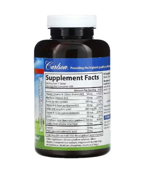 Carlson, B Compleet 50, 250 Tablets