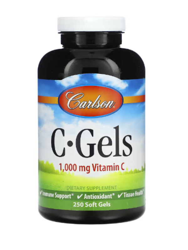 Carlson, C-Gels, 1,000 mg, 250 Soft Gels