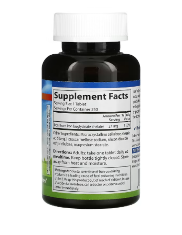 Carlson, Chelated Iron, 27 mg, 250 Tablets