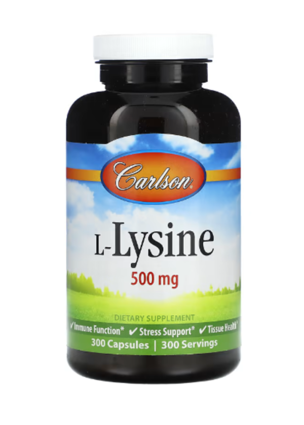Carlson, L-Lysine, 500 mg, 300 Capsules