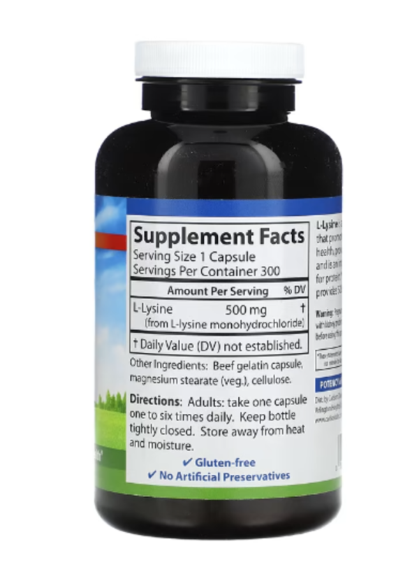Carlson, L-Lysine, 500 mg, 300 Capsules