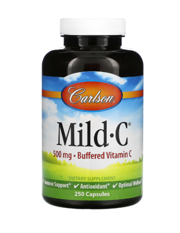 Carlson, Mild-C, 500 mg, 250 Capsules