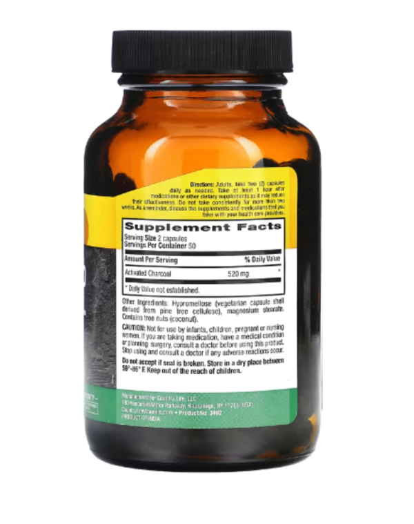 Country Life, Activated Charcoal, 260 mg, 100 Vegan Capsules