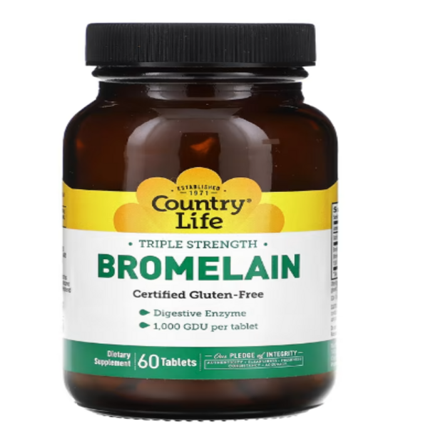 Country Life, Bromelain, Triple Strength, 60 Tablets