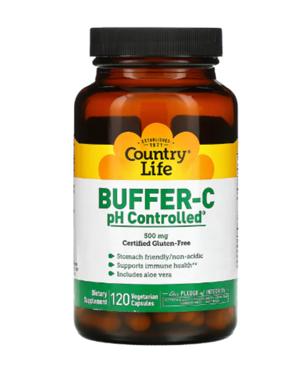 Country Life, Buffer-C, pH Controlled, 500 mg, 120 Vegetarian Capsules
