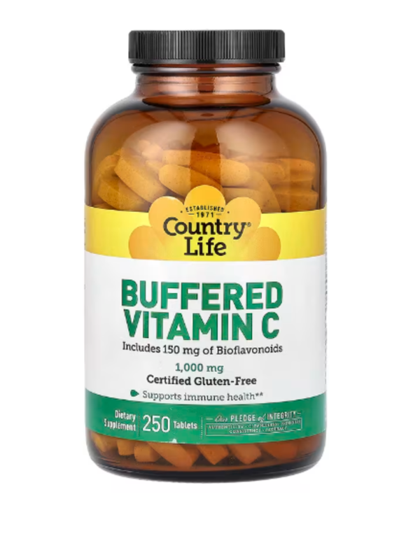 Country Life, Buffered Vitamin C, 1,000 mg, 250 Tablets