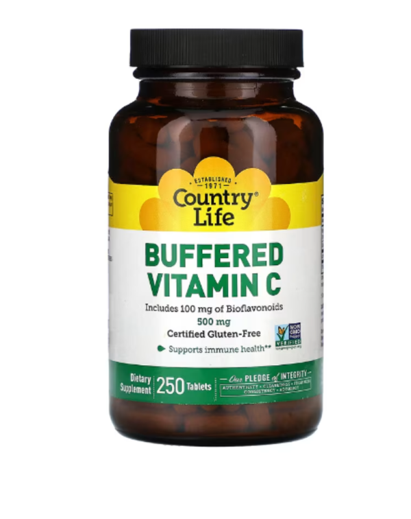 Country Life, Buffered Vitamin C, 500 mg, 250 Tablets