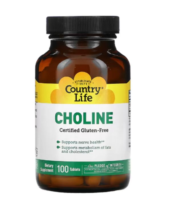 Country Life, Choline, 100 Tablets