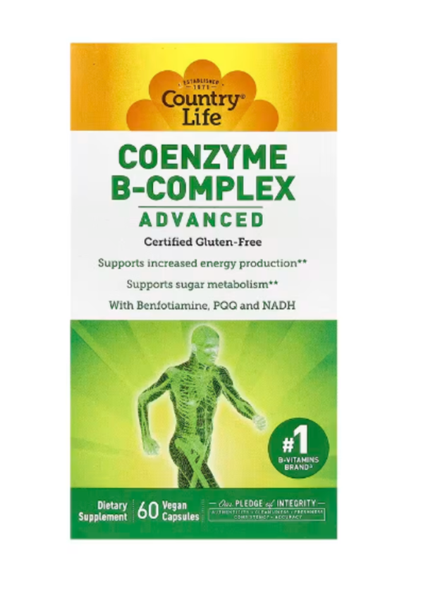 Country Life, Coenzyme B-Complex, Advanced, 60 Vegan Capsules