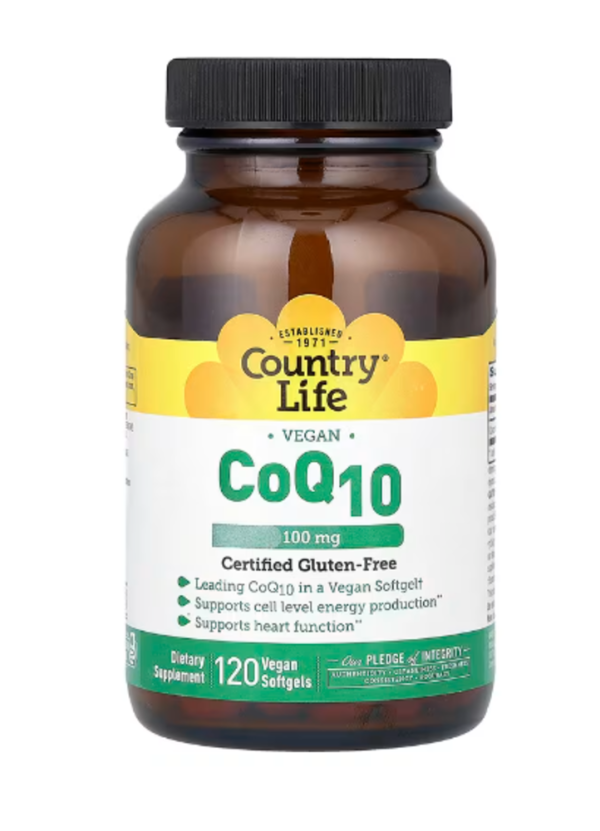 Country Life, CoQ10, 100 mg, 120 Vegan Softgels