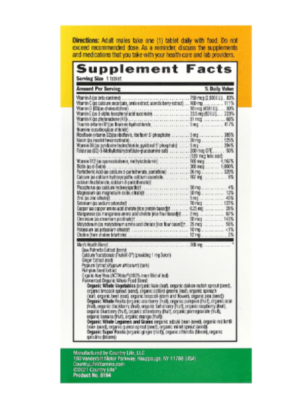 Country Life, Core Daily-1, For Men 50+, 60 Tablets