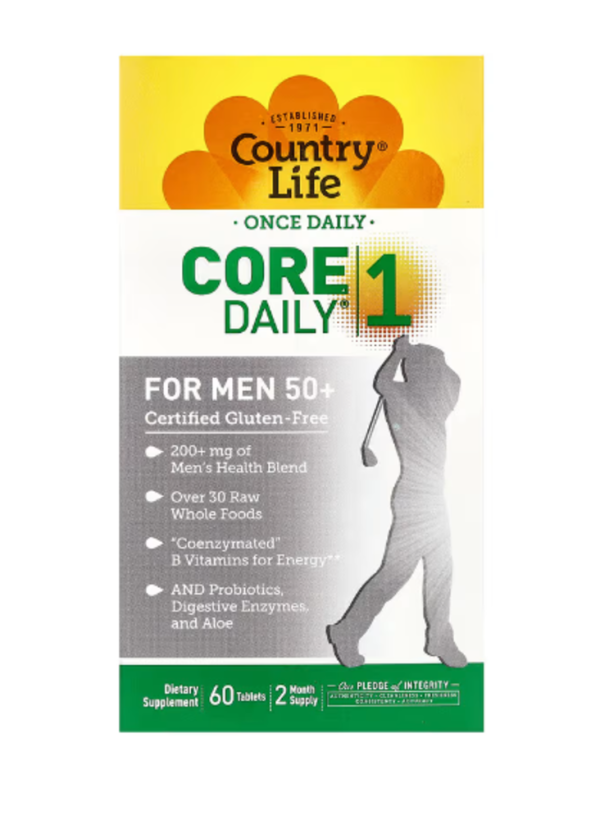Country Life, Core Daily-1, For Men 50+, 60 Tablets