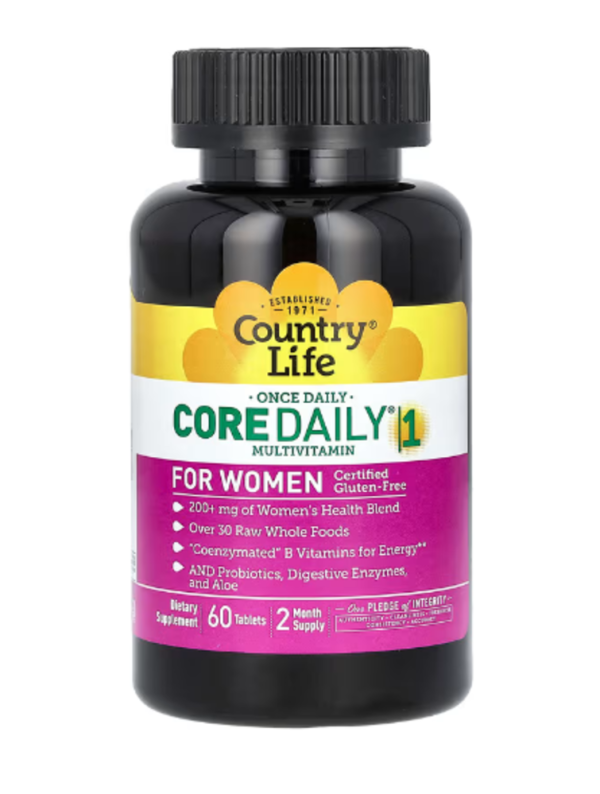 Country Life, Core Daily-1 Multivitamin for Women, 60 Tablets