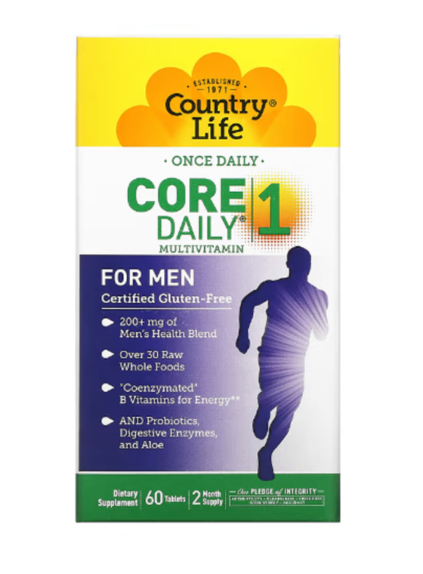 Country Life, Core Daily-1 Multivitamins, Men, 60 Tablets