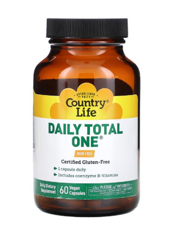 Country Life, Daily Total One, Iron-Free, 60 Vegan Capsules