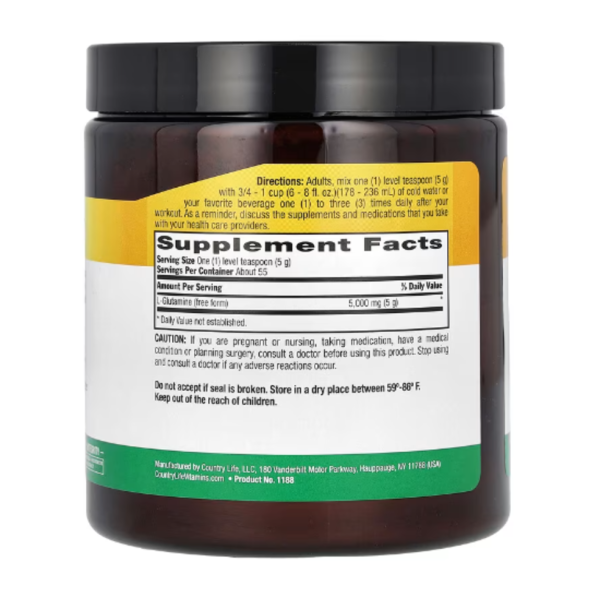 Country Life, Glutamine Pure Powder, 9.7 oz (275 g)