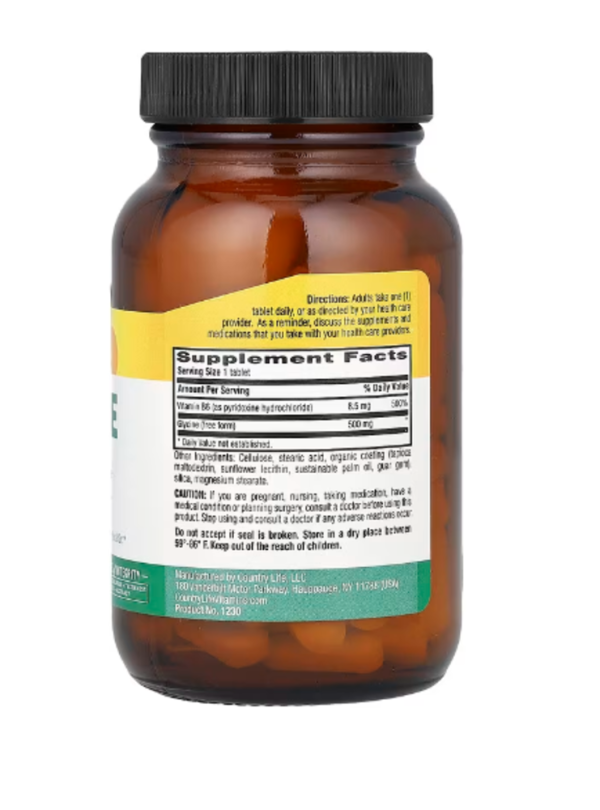 Country Life, Glycine, 500 mg, 100 Tablets