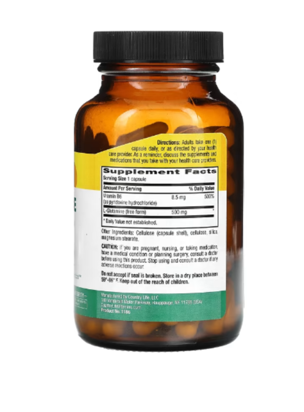 Country Life, L-Glutamine Caps, 500 mg, 100 Vegan Caps