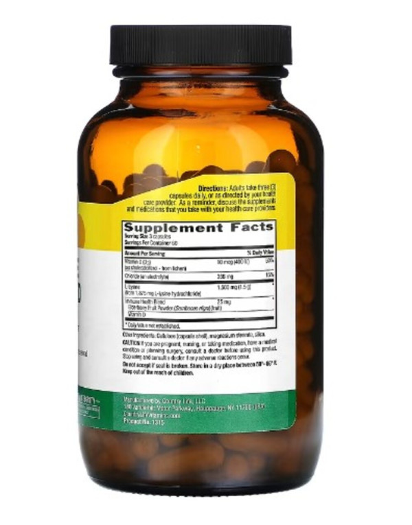 Country Life, L-Lysine, Advanced, 1,500 mg, 180 Vegan Capsules (500 mg per Capsule)