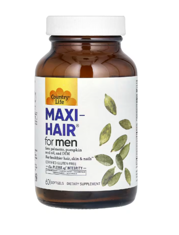Country Life, Maxi-Hair for Men, 60 Softgels