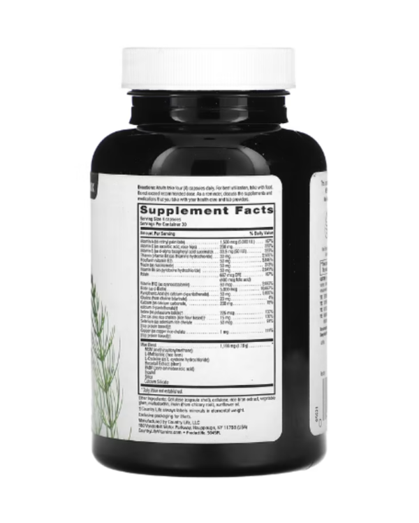 Country Life, Maxi-Hair Plus, 5,000 mcg, 120 Vegetarian Capsules (1,250 mcg per Capsule)