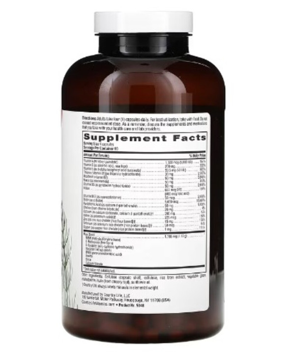 Country Life, Maxi-Hair Plus, 5,000 mcg, 360 Vegetarian Capsules (1,250 mcg per Capsule)