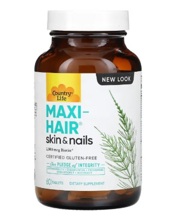 Country Life, Maxi-Hair, Skin & Nails, 60 Tablets