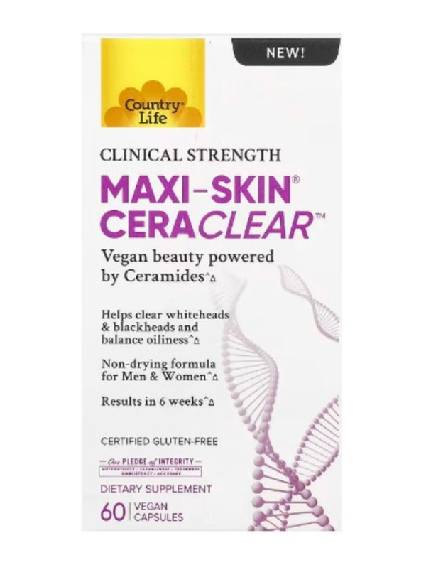Country Life, Maxi-Skin® Cera Clear™, 60 Vegan Capsules