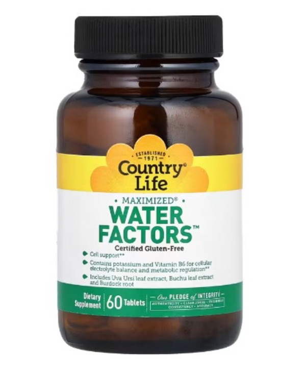 Country Life, Maximized Water Factors, 60 Tablets