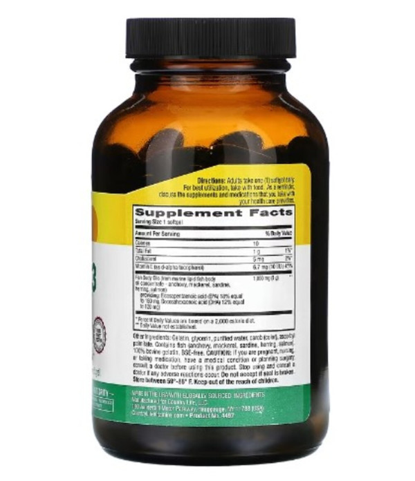 Country Life, Natural Omega-3, 1,000 mg, 100 softgels