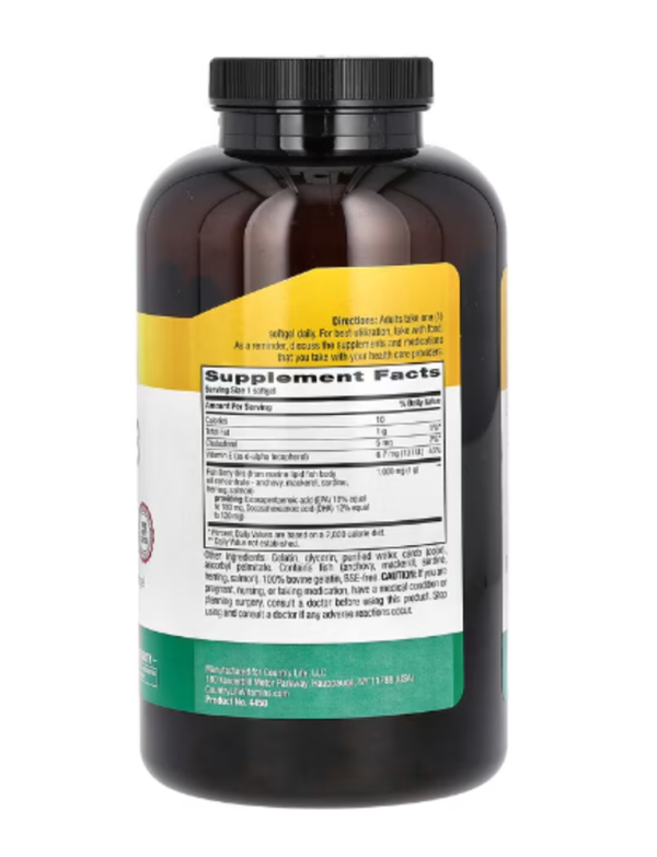 Country Life, Natural Omega-3, 1,000 mg, 300 Softgels