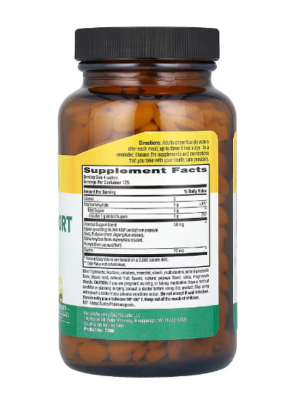 Country Life, Papaya Digestive Support, Pineapple Papaya, 500 Chewable Wafers